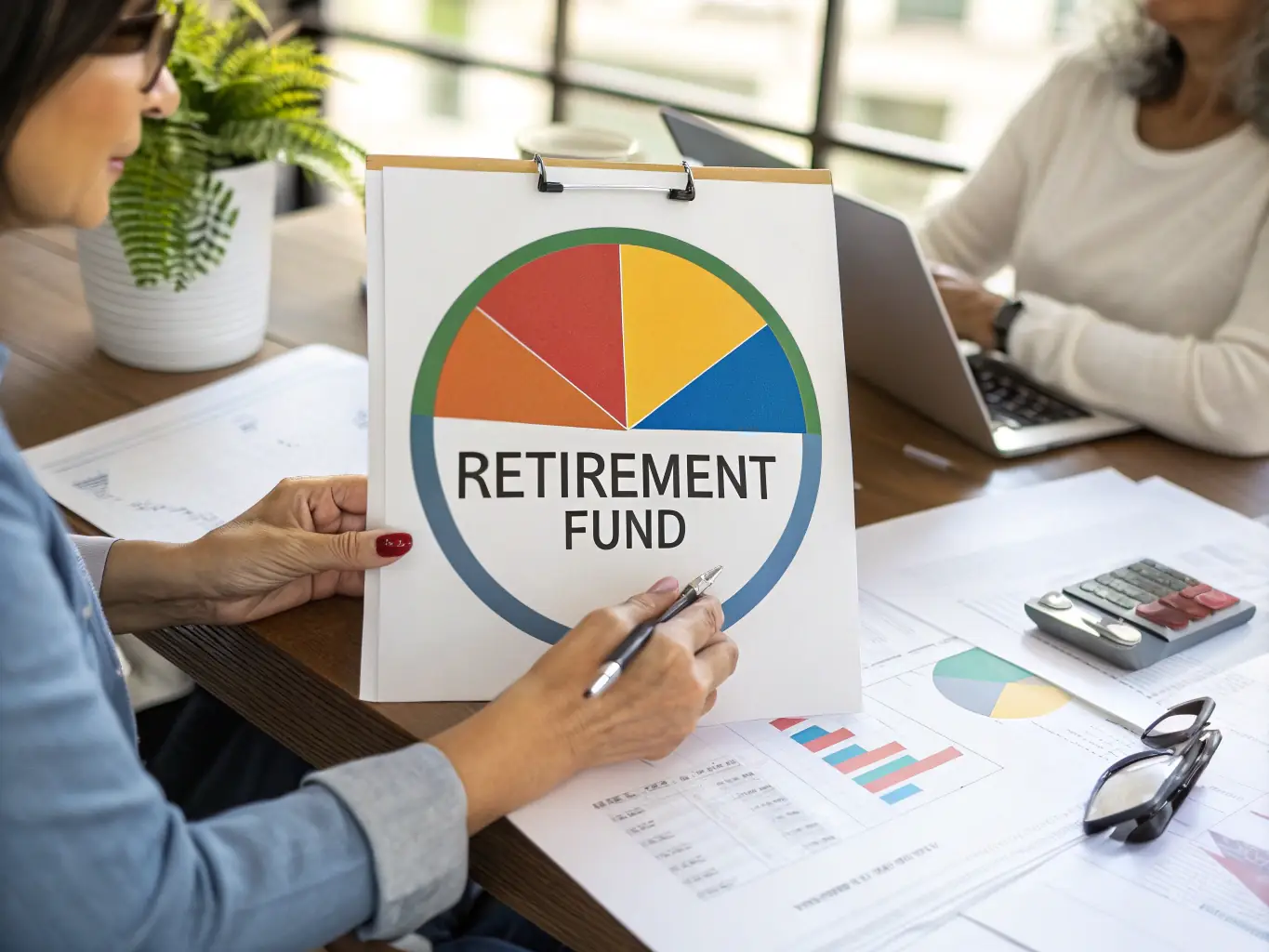An image depicting a diversified investment portfolio pie chart, illustrating the allocation of assets across different sectors and geographies, managed by Fortuna Capital Partners.
